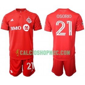 Toronto FC Osorio 21 Bambino Maglia Prima 2020/2021 Manica Corta (+ Pantaloncini)